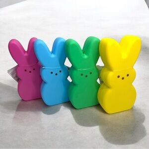 PEEPS LED Lighted Bunny Figures, 10-in. Set of 4 , Pink, Green, Blue and Yellow